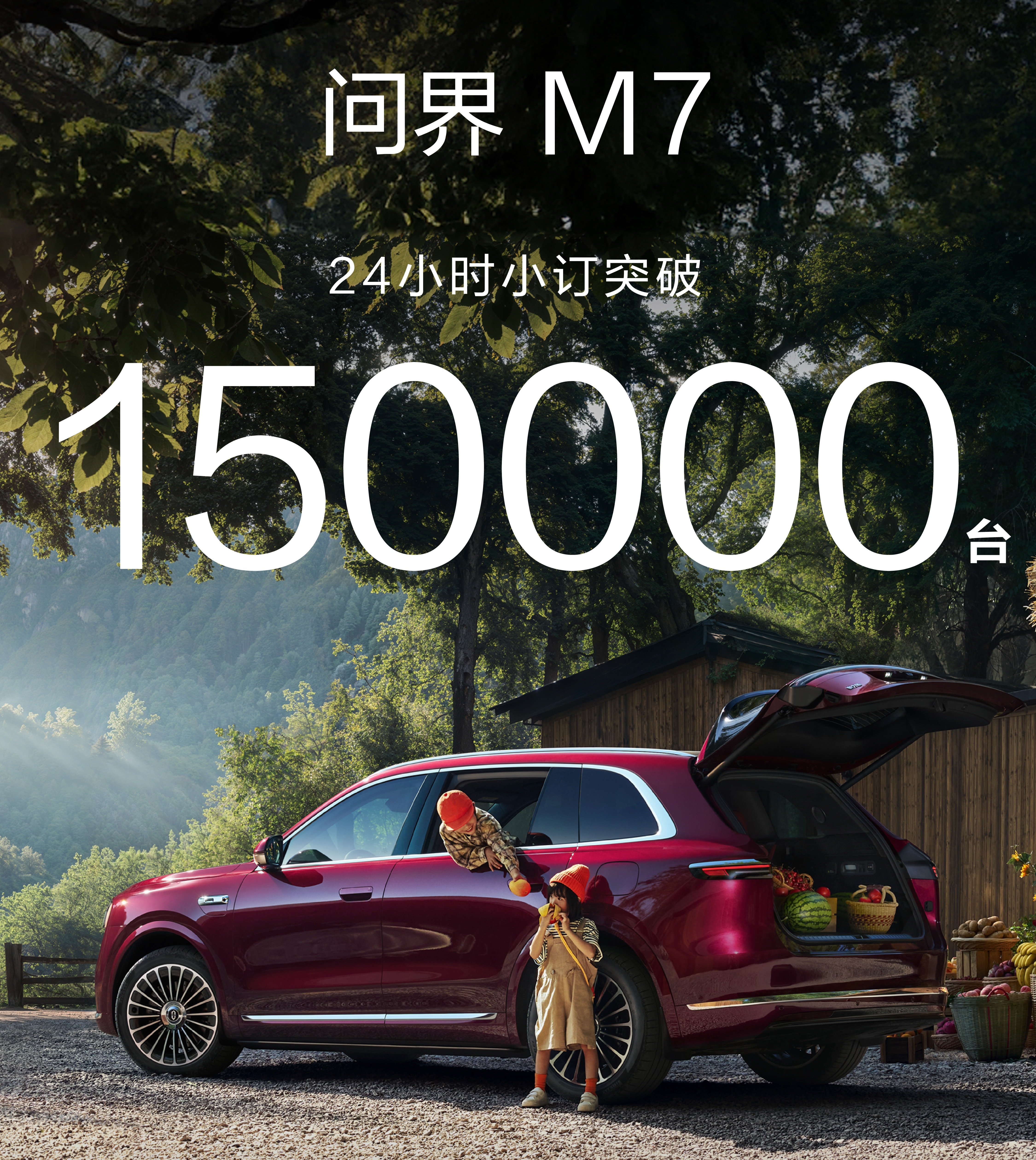 问界新M7开订24小时，大定突破15万！许多准车主等的就是开订的时刻，昨天给服务