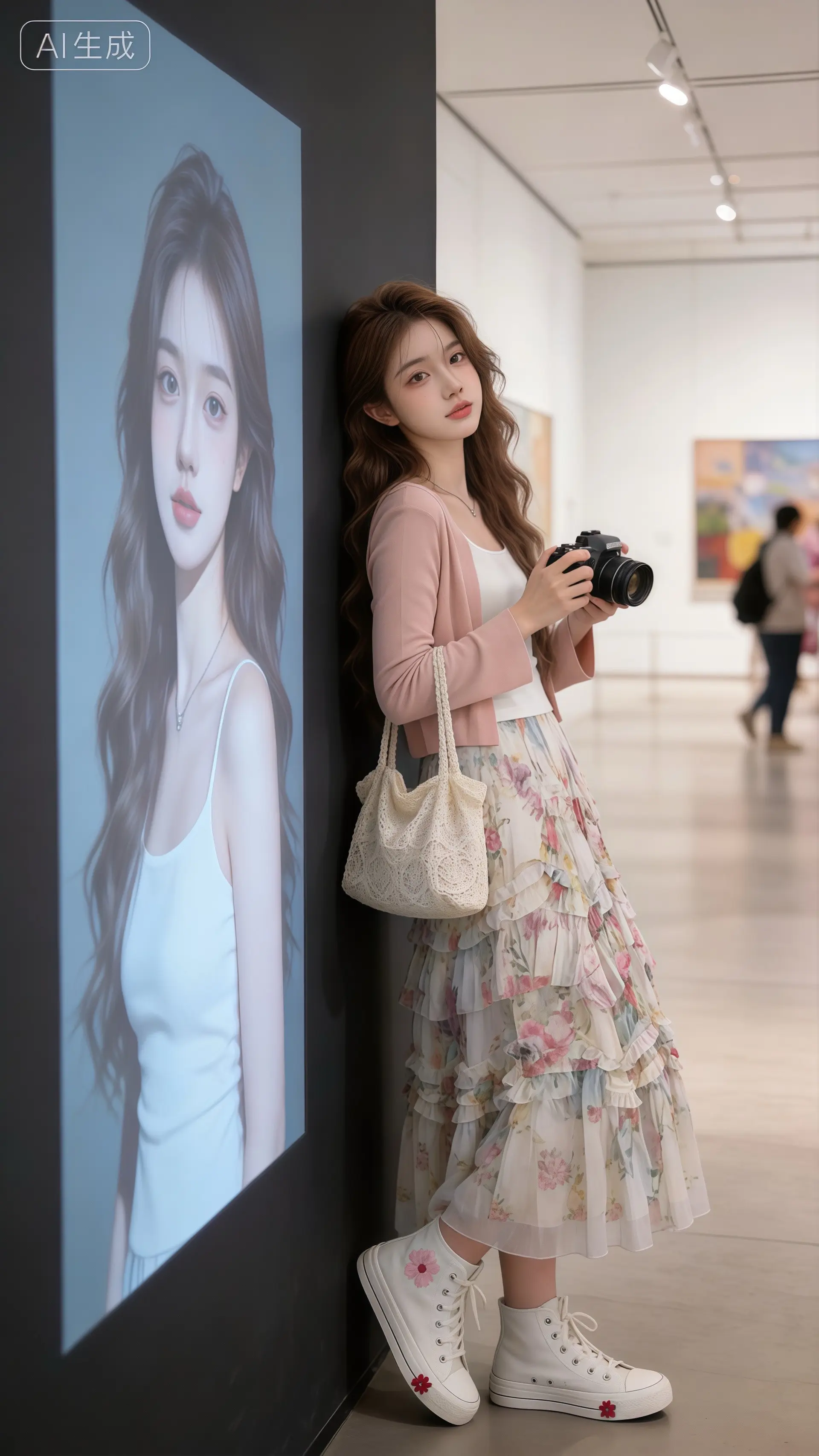 被易梦玲的中式美征服了法式鱼骨裙自带白月光滤镜姚安娜淡蓝色流光长裙造型...