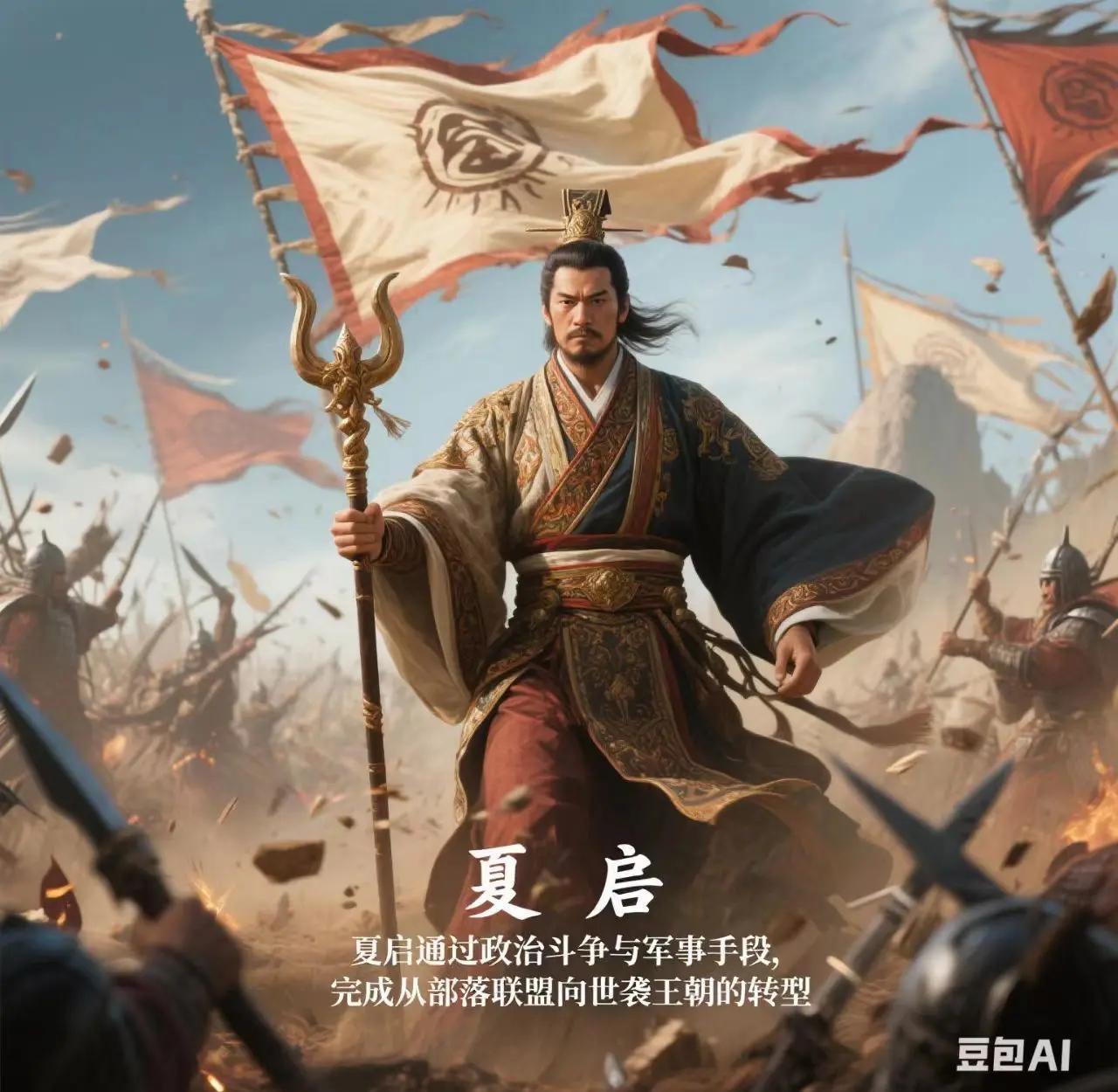 夏朝是禅让制向世袭制的“过渡裂变”。启取代伯益，并非简单的私欲爆发，而是治水建立