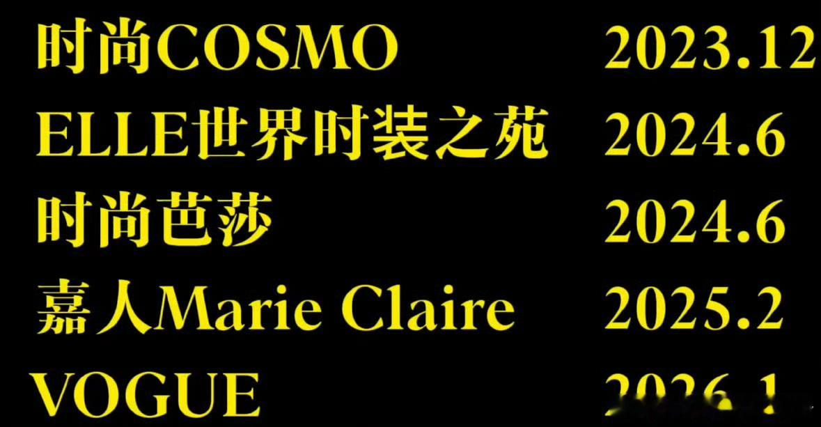 杨紫五大女刊满贯时间线，含金量如何？ 杨紫五大满贯VOGUE预告
