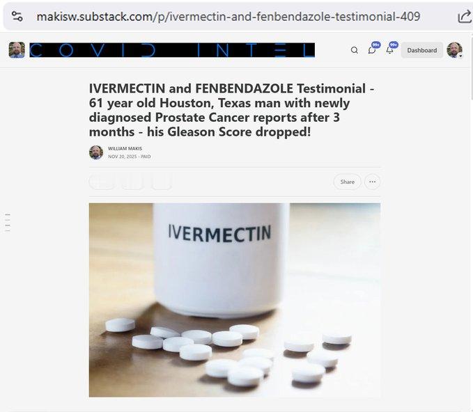 最新文章：伊维菌素和芬苯达唑的见证——一位来自德克萨斯州休斯顿的61岁男子，新确