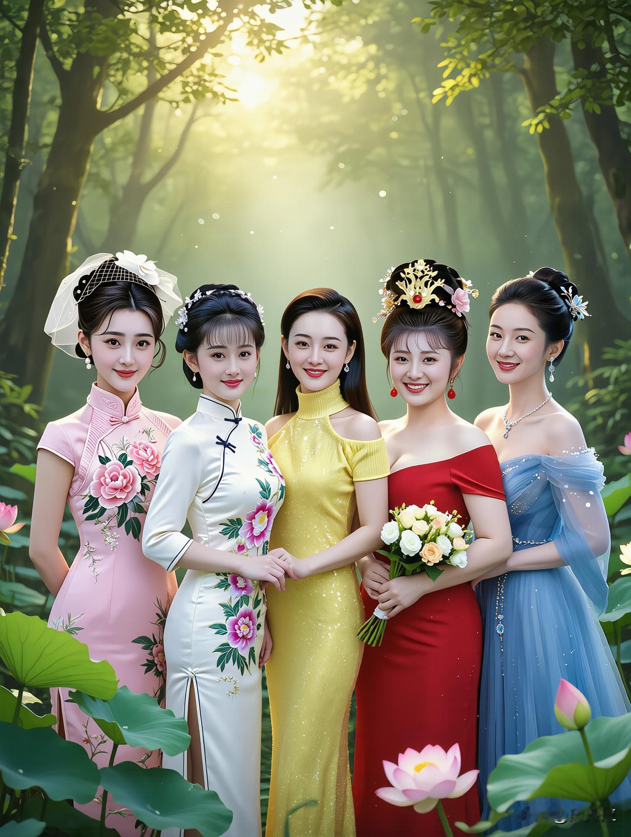 梦幻森林中的仙女姐妹，花团锦簇，美不胜收！🌸👗💃一个人最大的靠山,是什么?