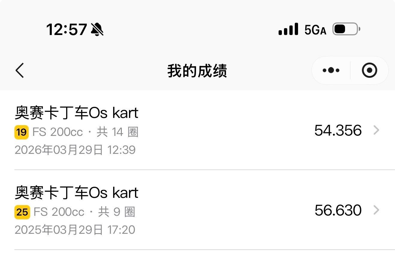 整一年前来过杭州这个卡丁车场。第二次跑，成绩快了两秒多。轻松拿捏🤌 
