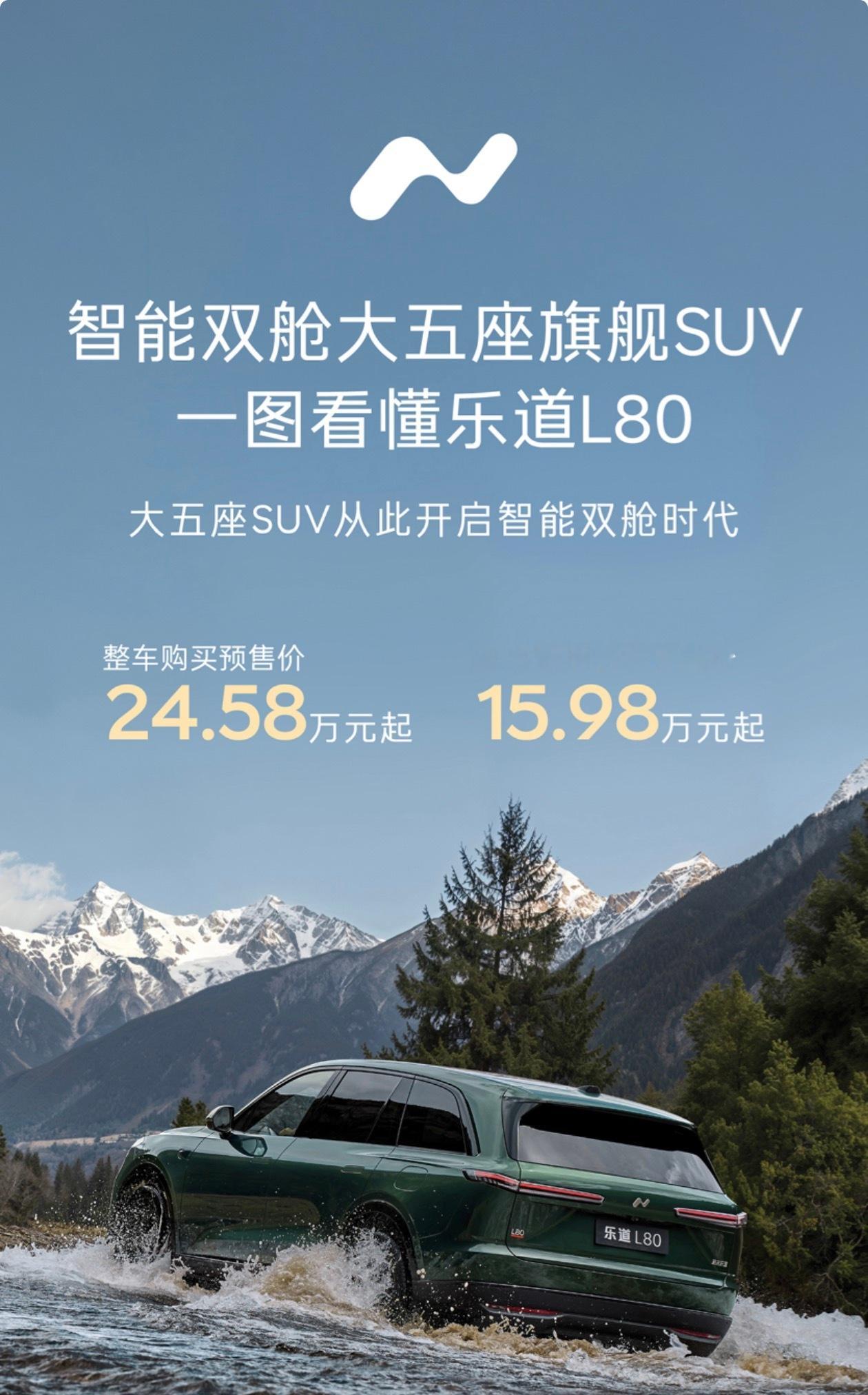 好家伙！乐道L80这么大一个车，预售价格出来了！整车购买24.58万元起，Baa