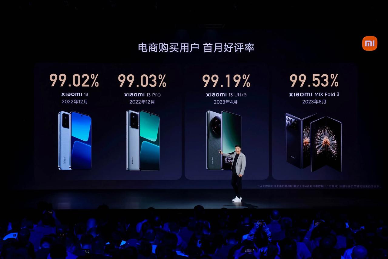 小米13系列首月电商好评率都超过99%，不愧是13香[赞]