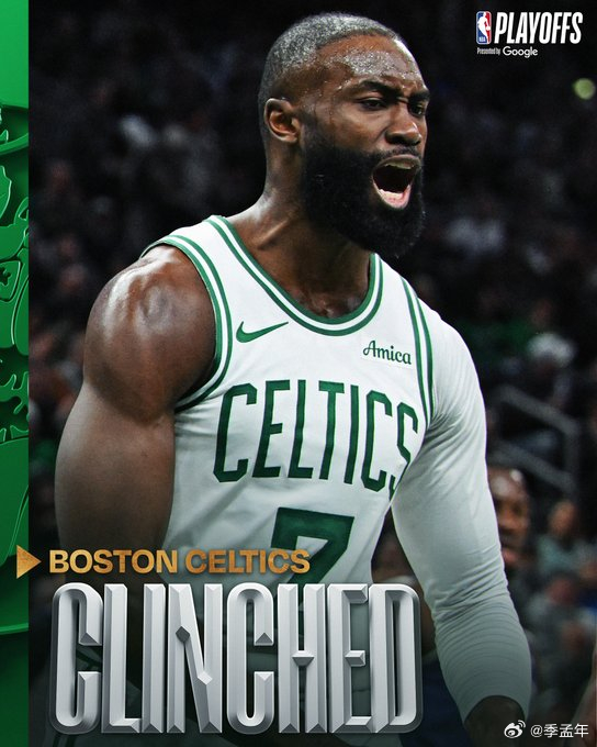 击败黄蜂之后，凯尔特人连续12年锁定季后赛席位，也完成了连续5个赛季50+胜场的