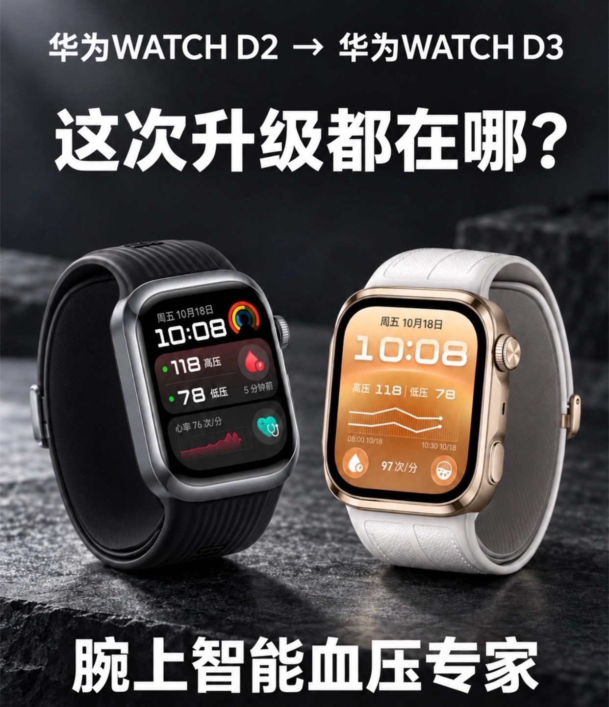 华为血压表首发轻扰动态血压研究很多人坚持不了动态血压监测，就是因为频繁充气太扰人