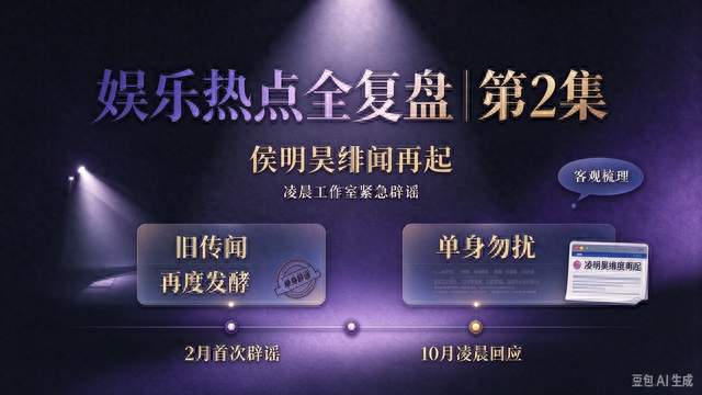 侯明昊孔雪儿旧绯闻再度发酵，凌晨工作室紧急辟谣完整始末