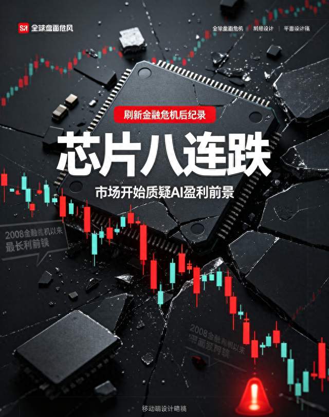 芯片八连跌，刷新金融危机后纪录