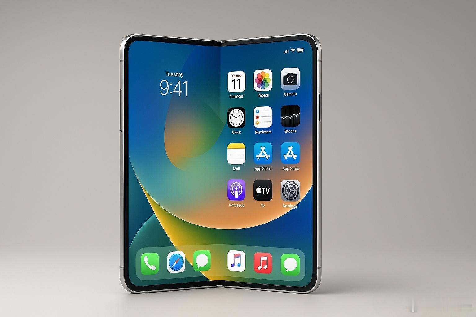有博主爆料，苹果折叠屏iPhone采用三星提供的OLED面板，折痕做到了行业最佳