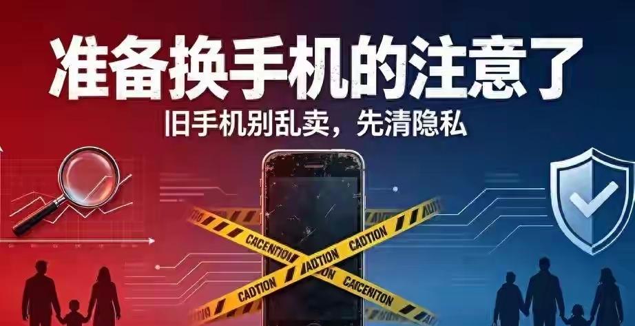 公安部多次提醒：卖掉旧手机，不只是丢自己隐私，孩子也会受牵连


换手机后把旧机