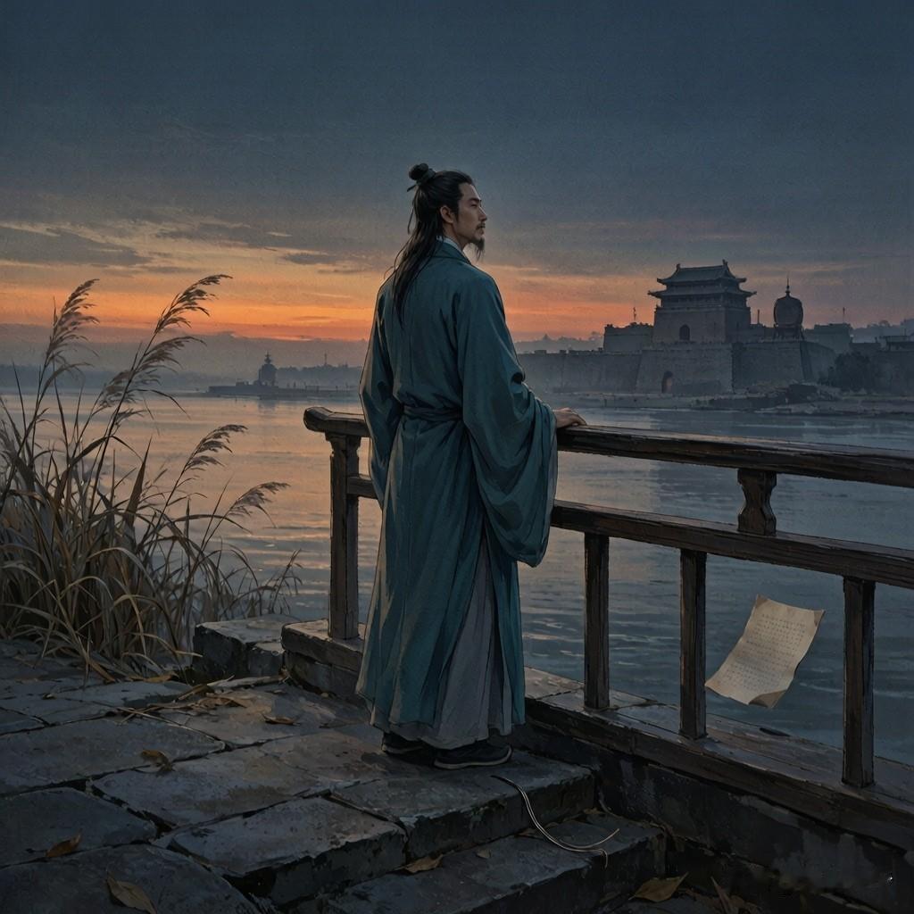 七律·江岸醉吟  ［狐山诗行］

霜酲檐盏咽清秋，茗袅陈香篆影浮。
断瑟暗萦红绪