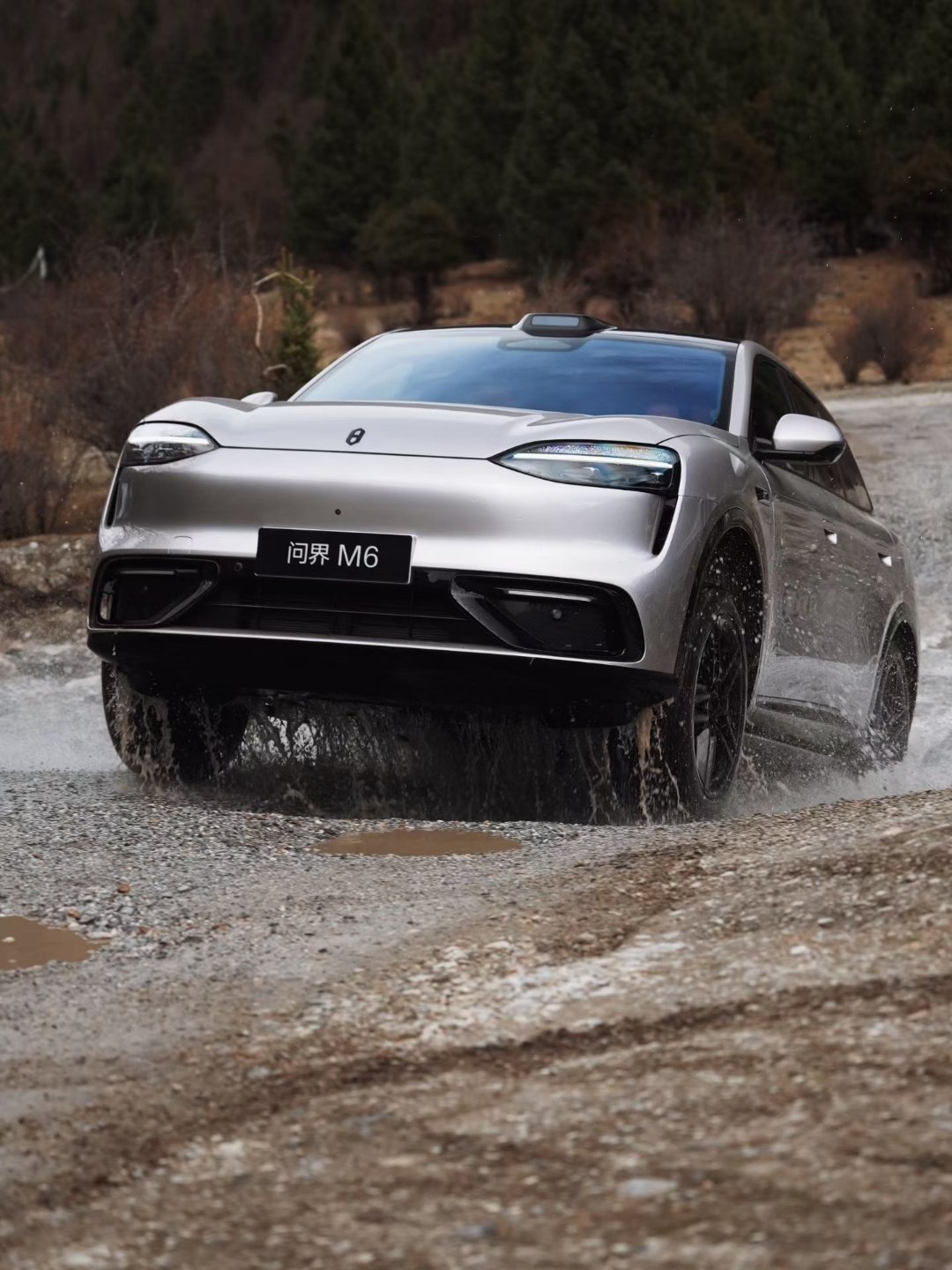 问界M6这颜色，这姿态，帅得飞起 