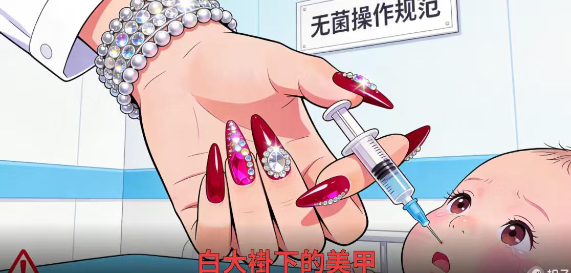 护士戴手链美甲给婴儿打针，停职！这三个问题，每一个都让人后怕
“针头完全扎进去了