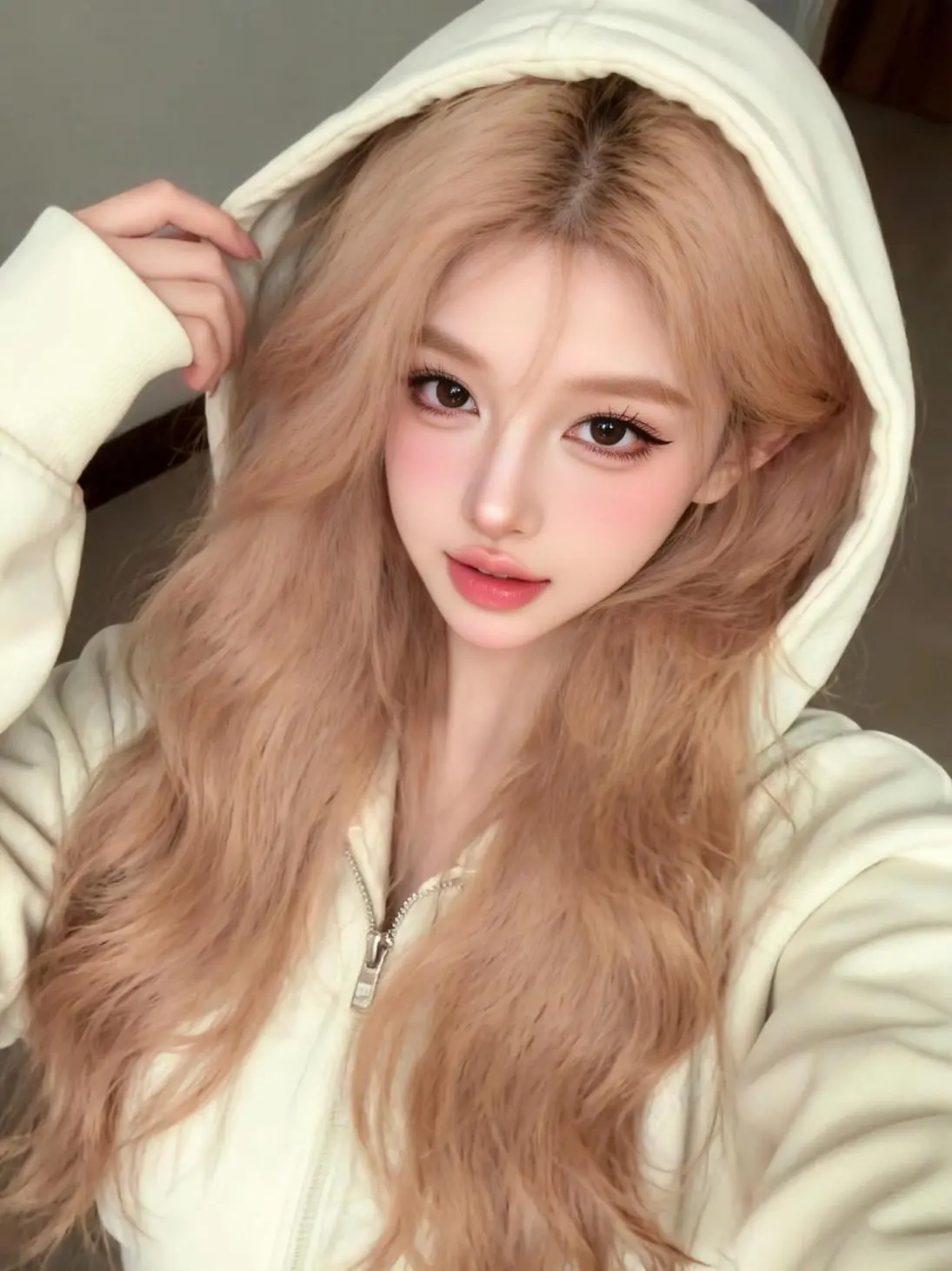 随变ai随便玩 AI浅金卷发自拍 ai创作 玩法合伙人计划 我在拍特效