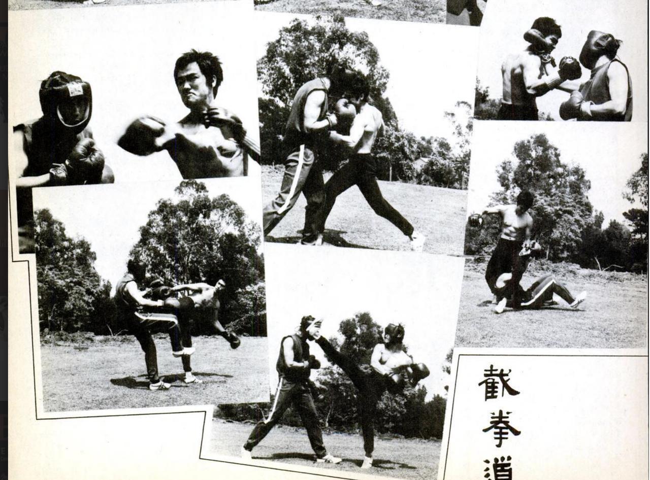 有网友发帖，说："截拳道是杀人技，上擂台插眼、锁喉、踢裆皆被禁，李小龙从不打擂台
