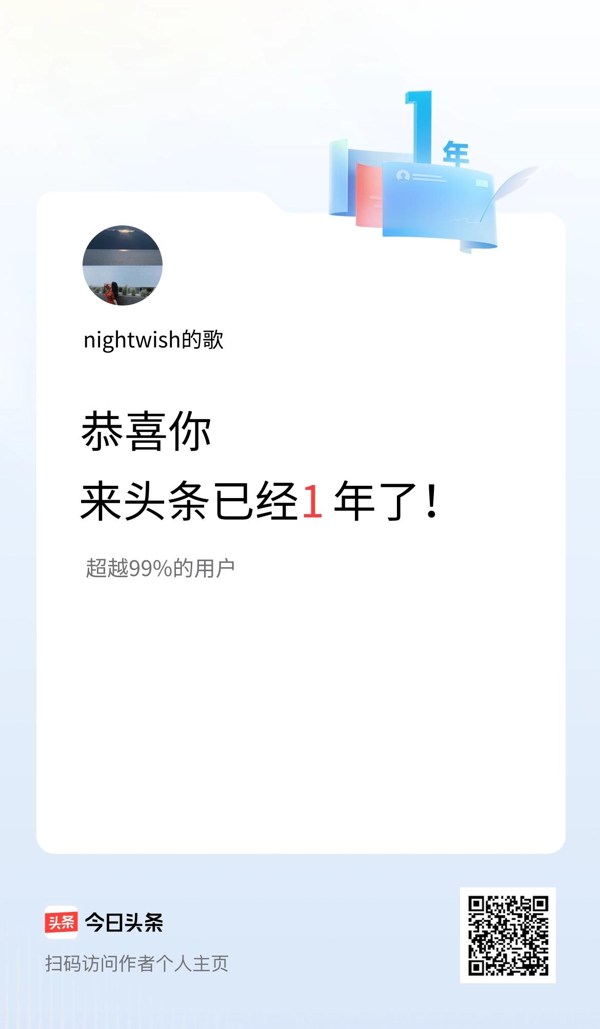来头条已经1年了！