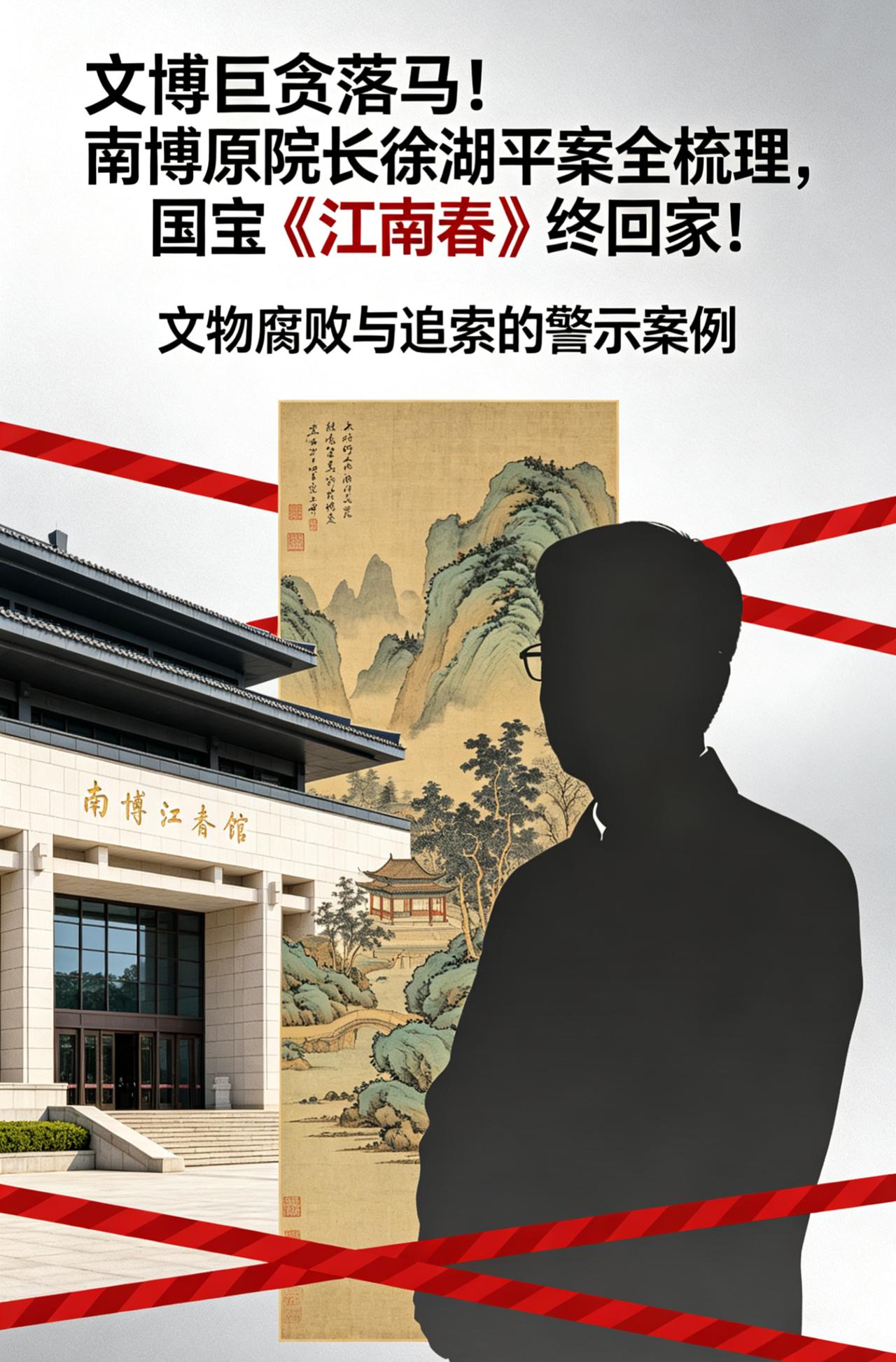文博巨贪落马！南博原院长徐湖平案全梳理，国宝《江南春》终回家！
 
震惊文博界的
