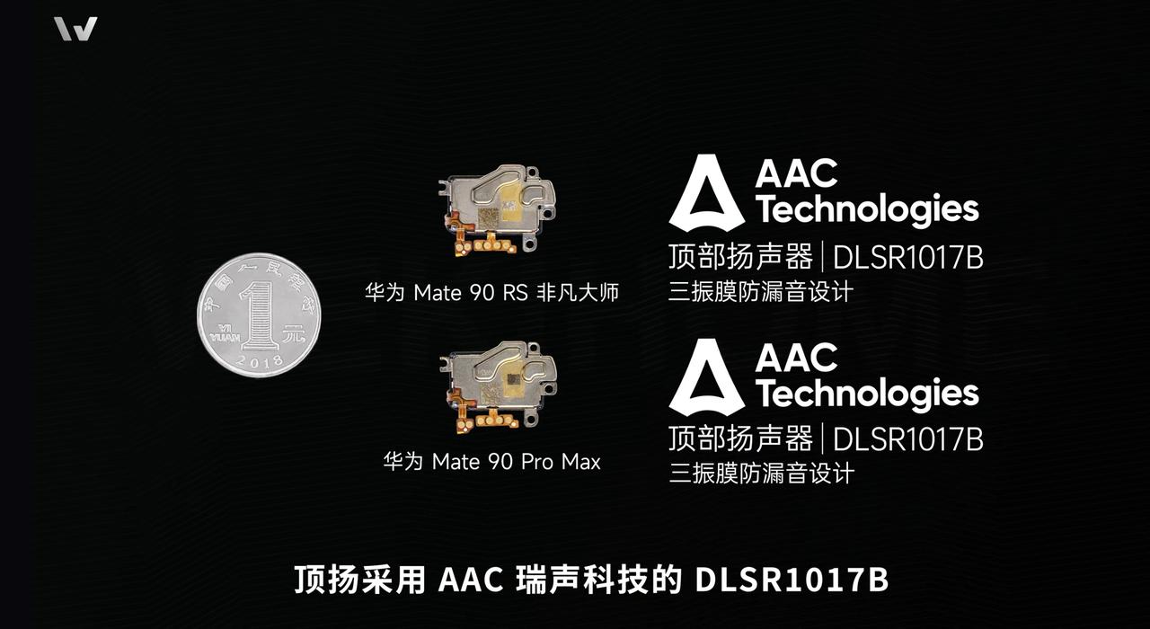 华为Mate90 Pro Max/RS声学配置如何？从微机分的拆机视频来看：
1