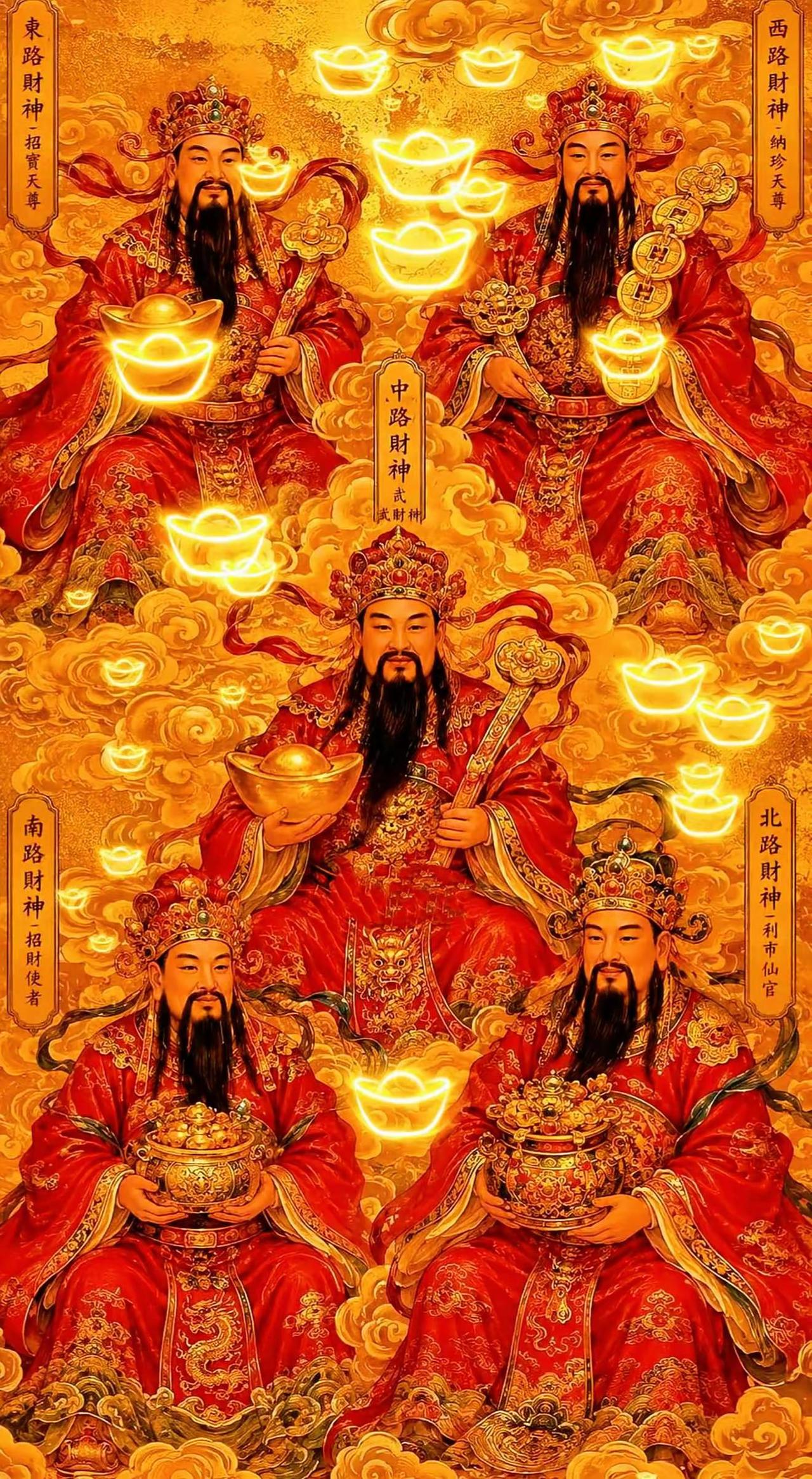 五路财神组团上门送财运，正财稳稳入账，偏财随机掉落，暴富剧本今天开拍✨