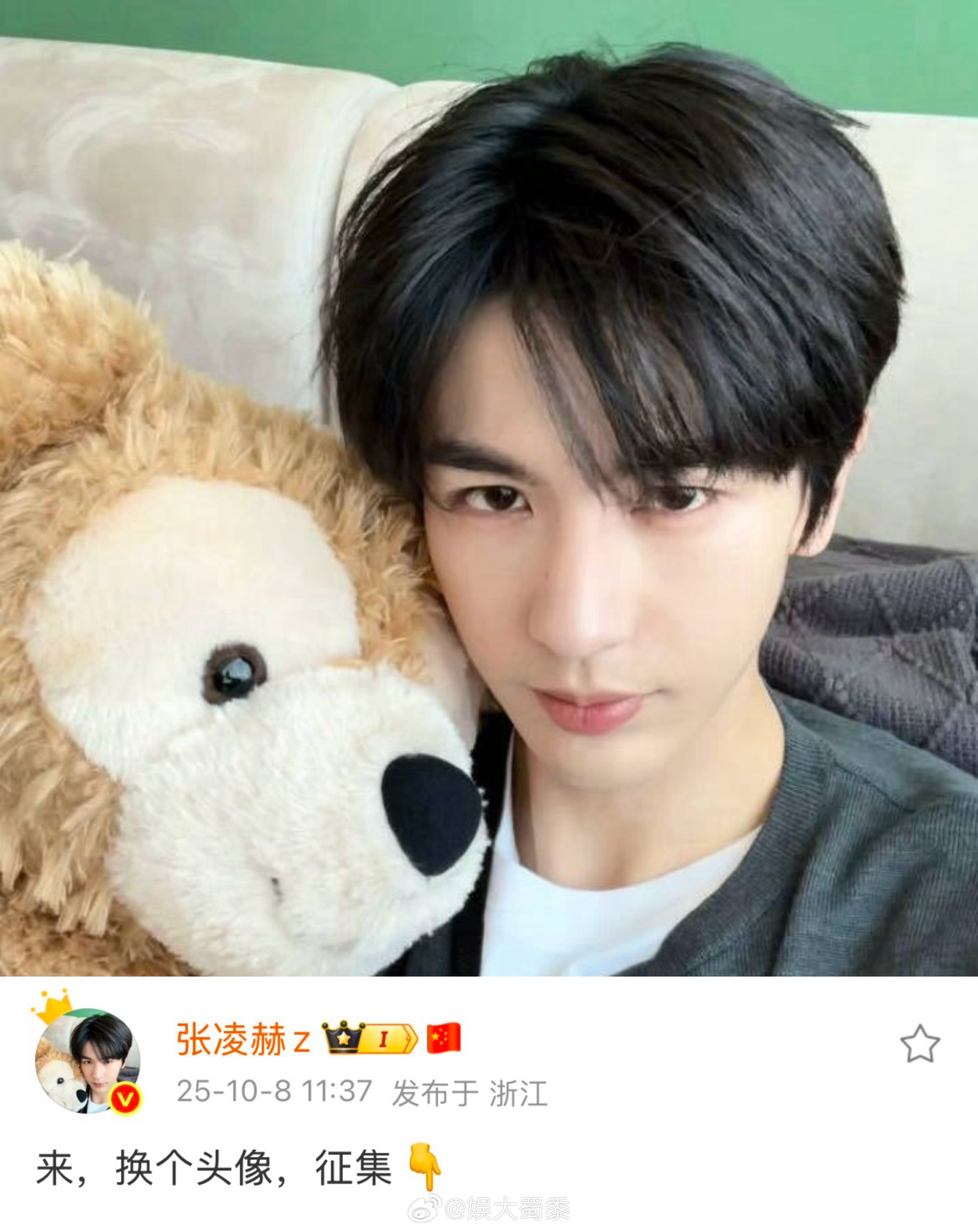 张凌赫换头像 真的是在粉丝评论区里找的！这个张凌赫怎么可以这么宠粉啊啊啊！又幸福