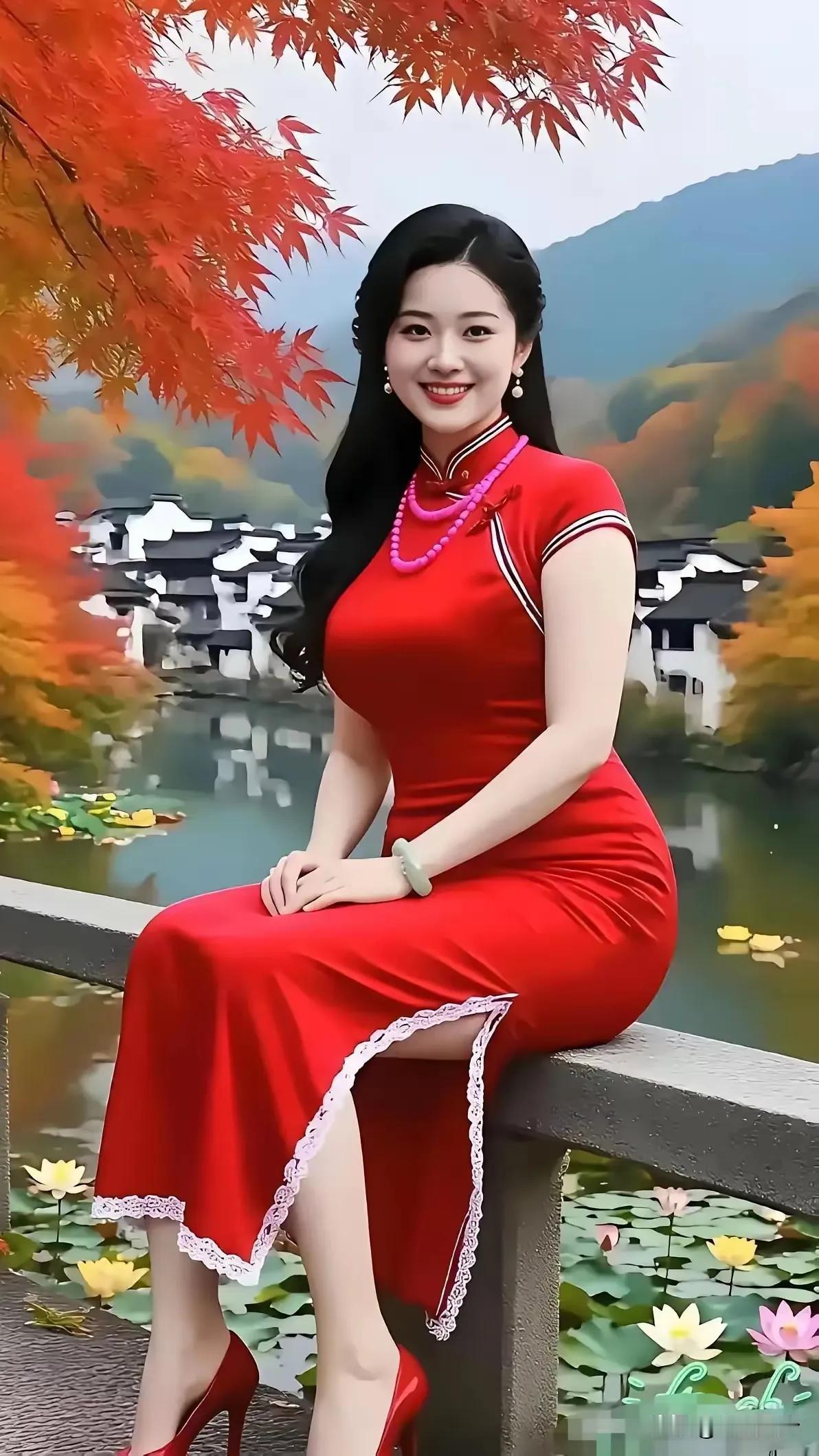 嫣然一笑百媚生，
目若秋水映繁星。