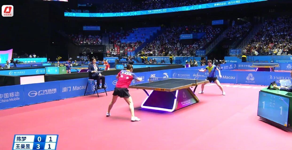 是陈梦的状态下滑厉害，还是王曼昱练成了神功？ 期待专业人士的解答。