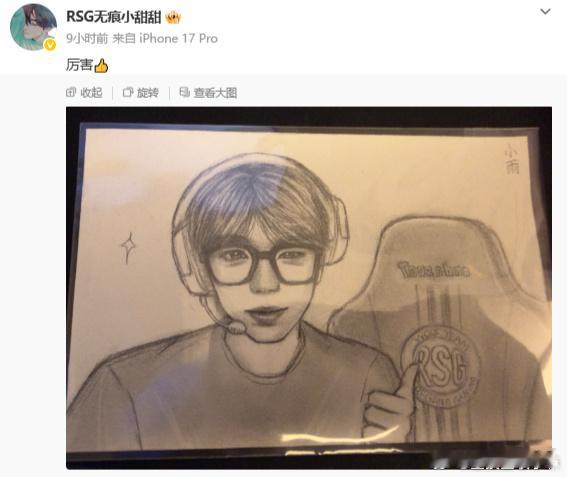 我趣！这谁画的？RSG战袍加电竞椅，耳机眼镜细节拉满。有点东西啊！2026PEL