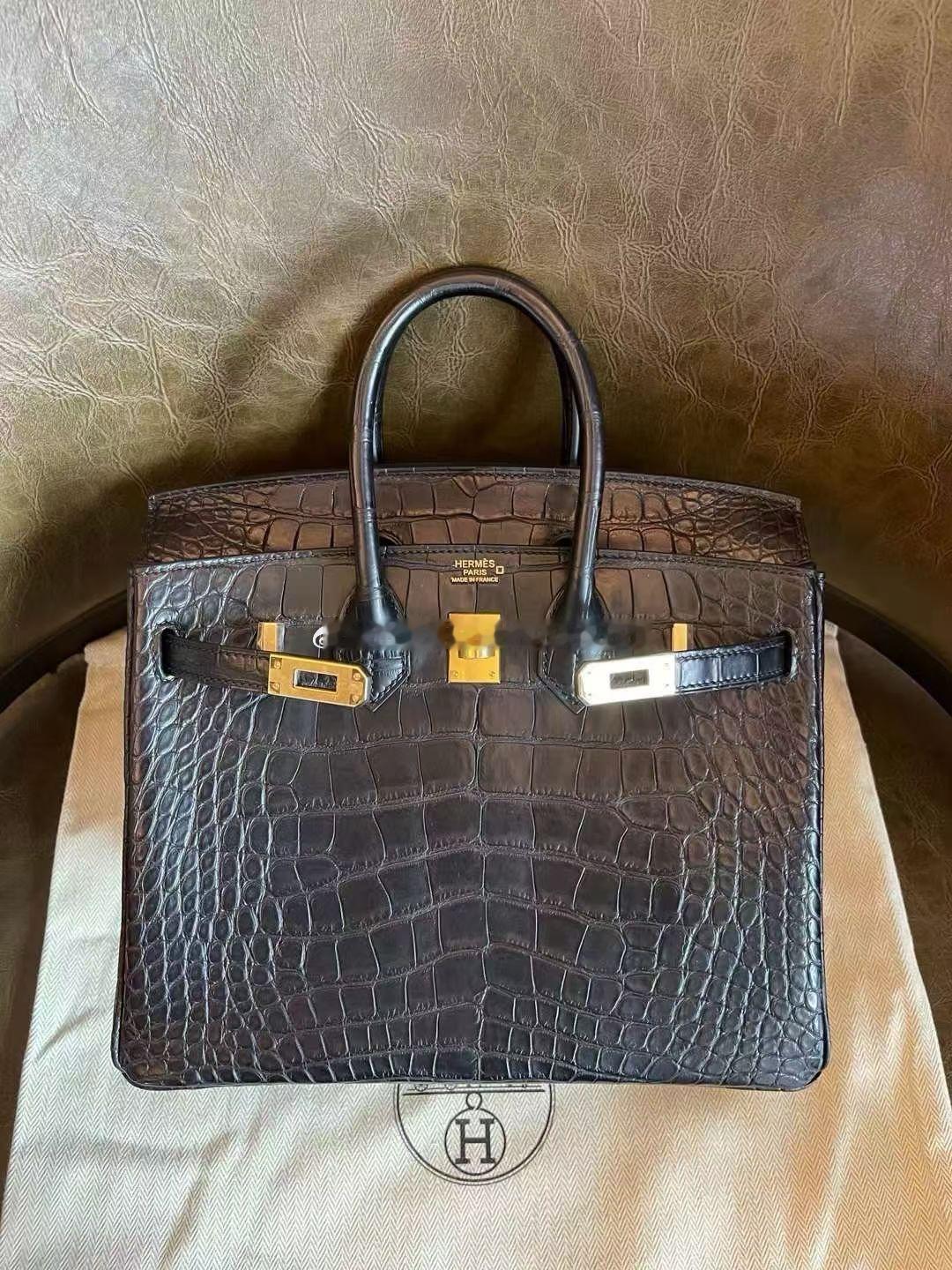 Birkin25 黑色 金扣 雾面鳄鱼🐊 