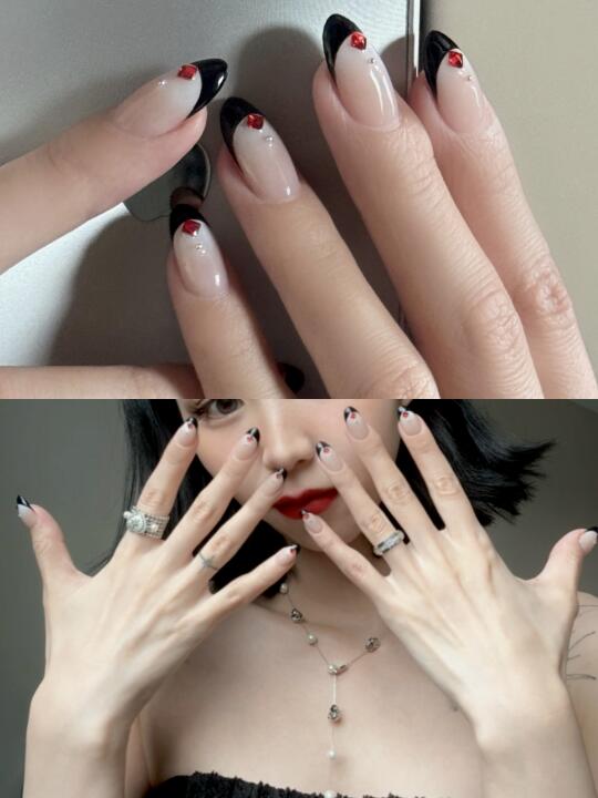 喜欢的法式美甲🍒🎱