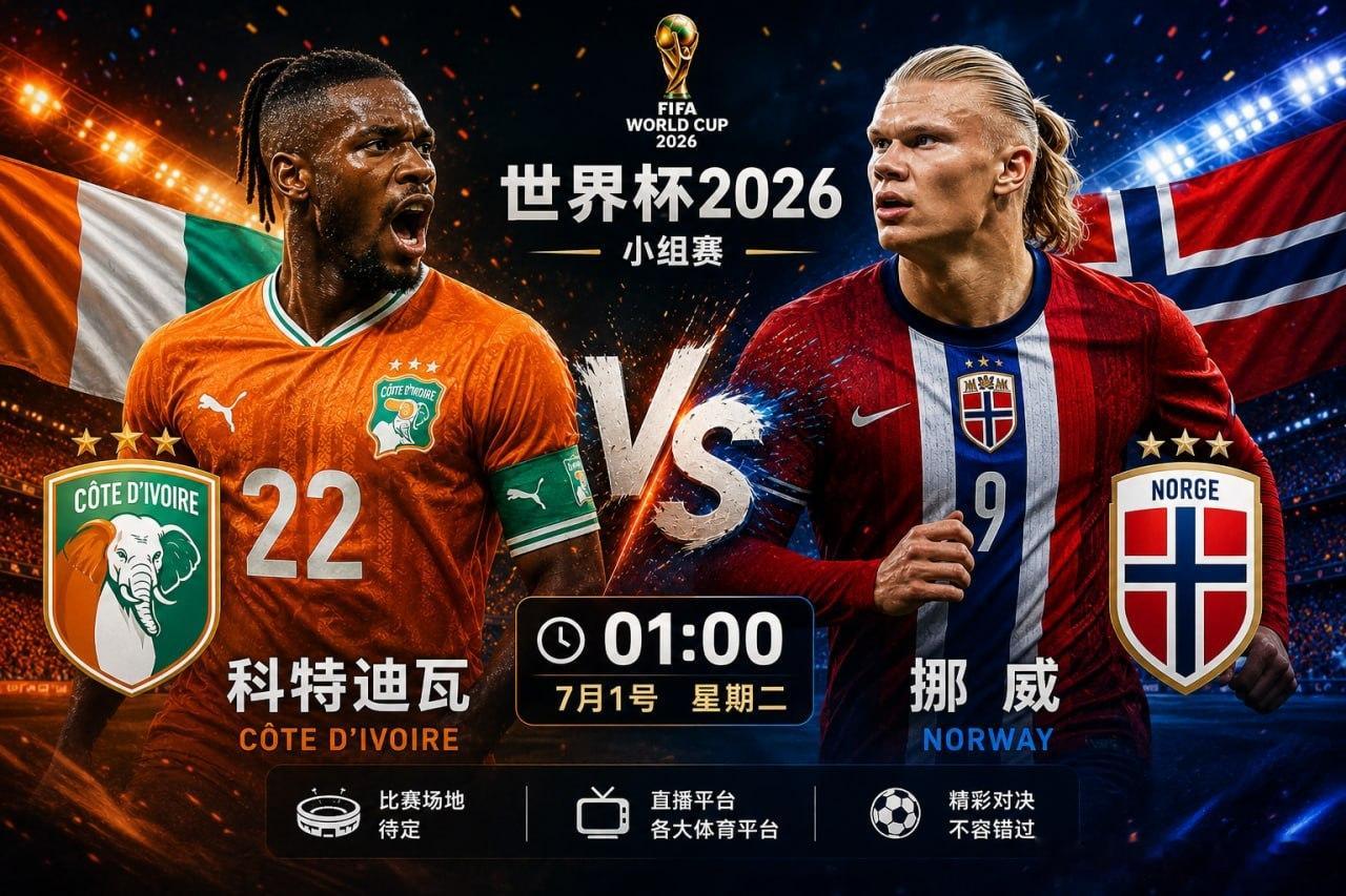 凌晨焦点战来了⚽️🏆 世界杯2026⏰ 7月1日（星期二）01:00🇨🇮 