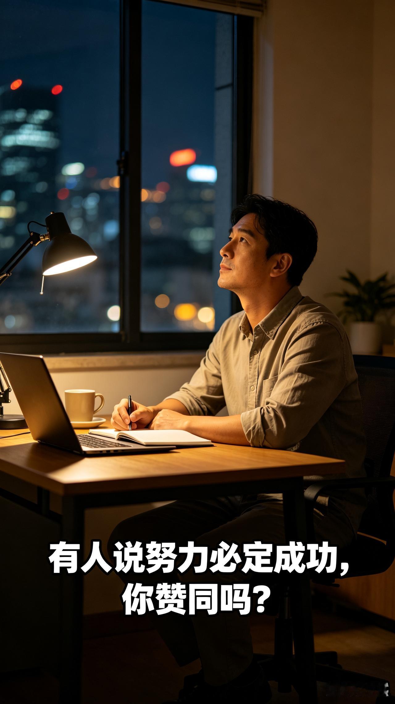 有人说“努力必定成功”你赞同吗?

我们从小被灌输努力就会成功的道理，可成年人最
