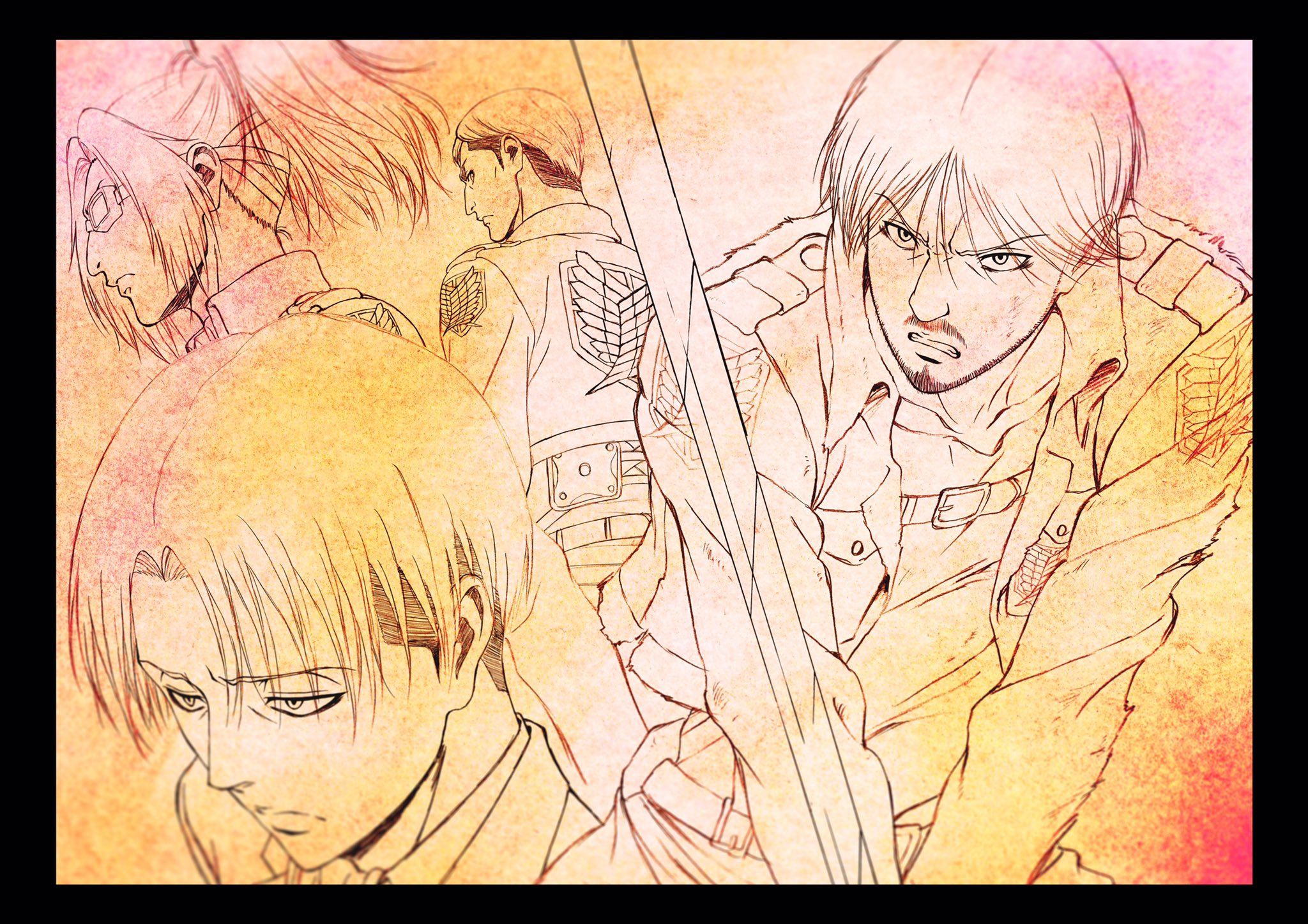 「進撃の巨人 Season 2」  干部们  浅野恭司绘 ​​​