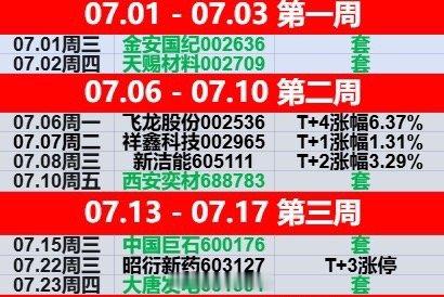 𝟳月最后一天给了“科技人”体面！本月共计分享10只个股，其中“金安国纪、天赐材