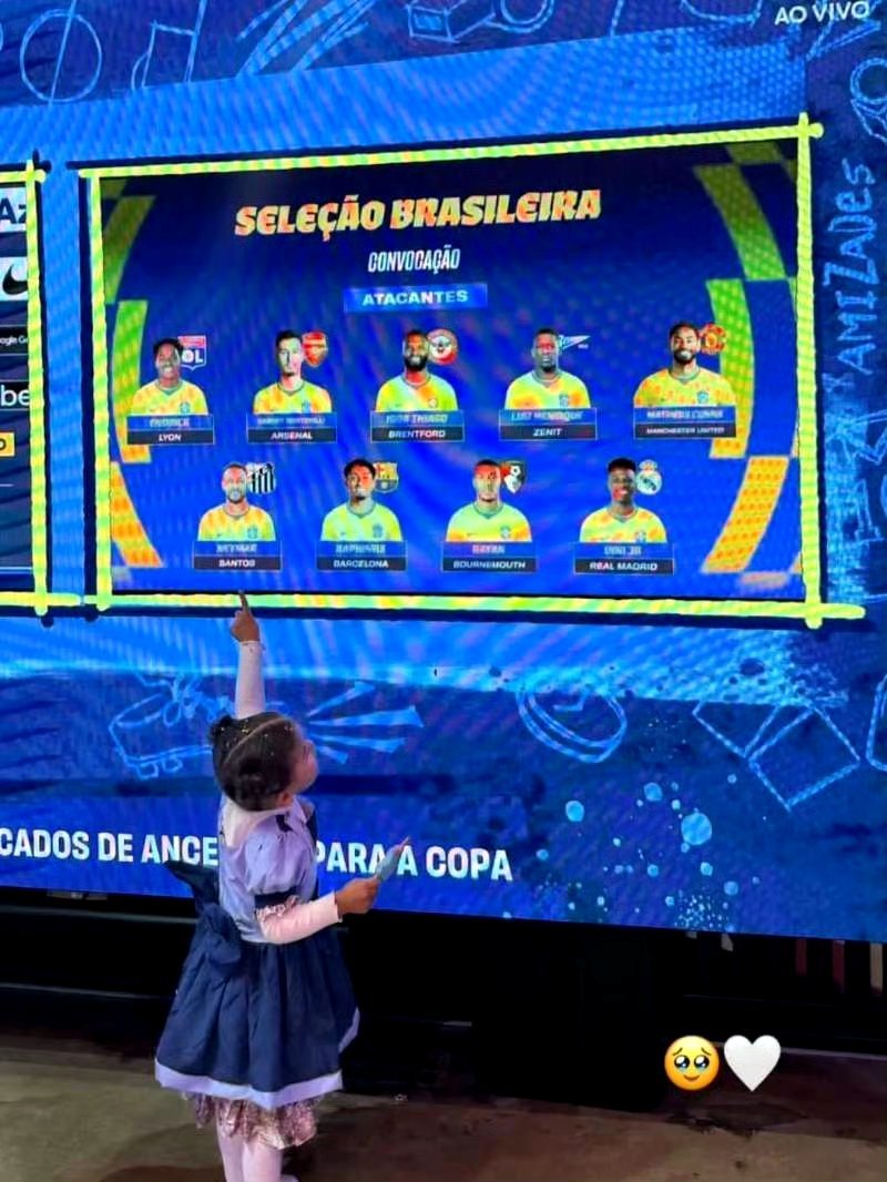 内马尔 玛维庆祝爸爸入选巴西🇧🇷国家队