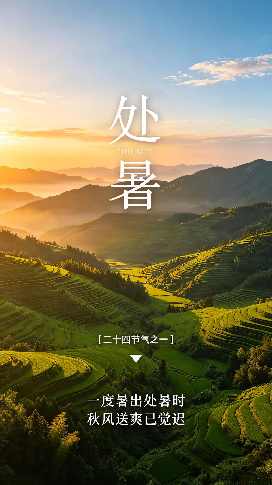 2026处暑节气祝福海报壁纸拿图吱一声噢～ 处暑处暑节气