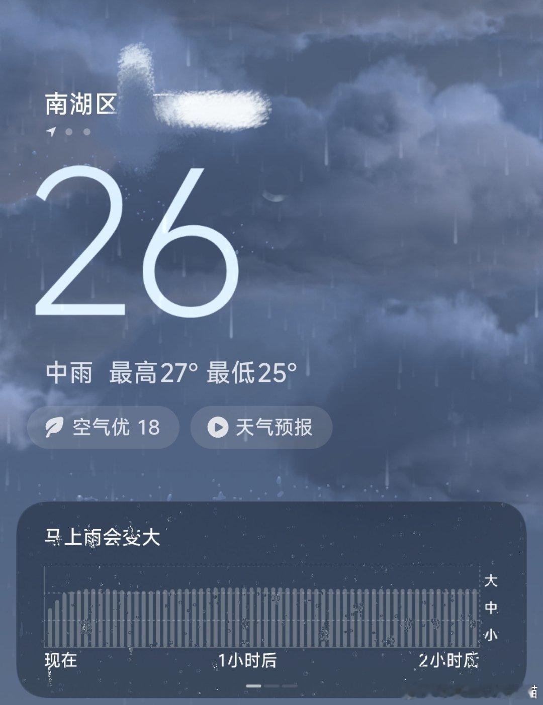 今天啊它有点儿风雨 