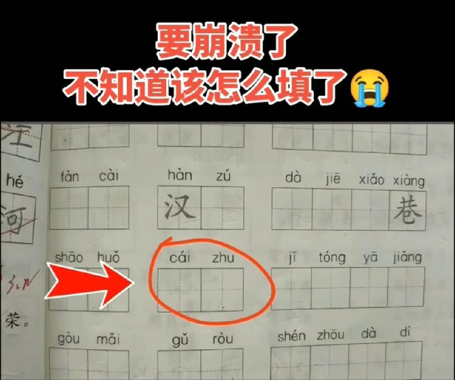 笑到捂肚子！孩子被“cái zhù”难到崩溃，家长看了也懵：这到底该咋填？
