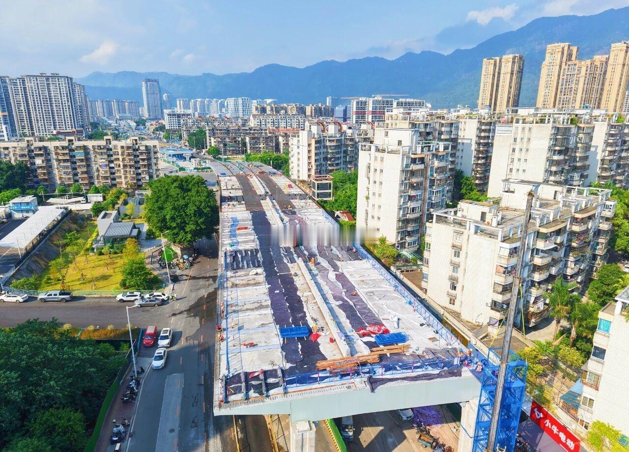施工正酣的 福州前横路快速化改造