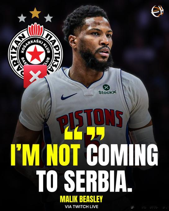 此前因陷入赌球风波没能和NBA球队签约的马利克-比斯利，被传将加盟贝尔格莱德游击