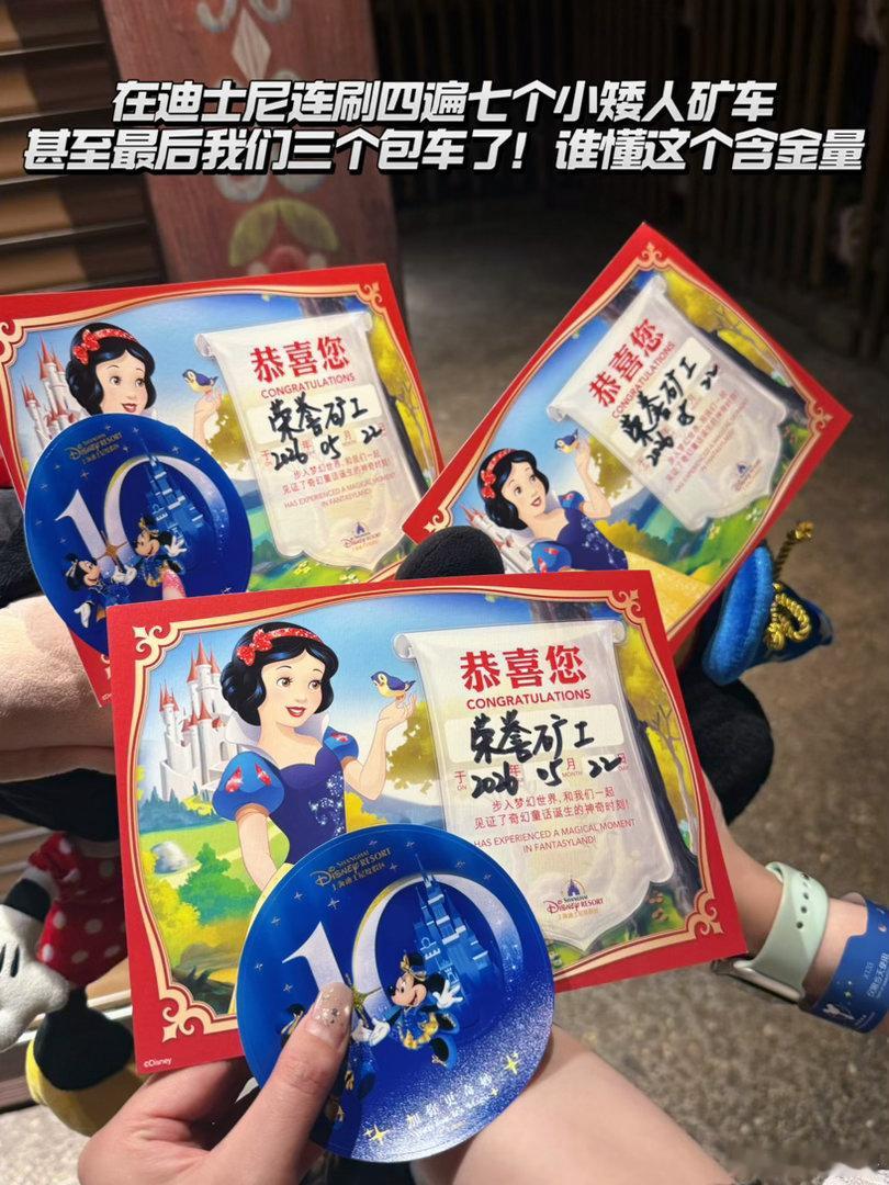 昨天在迪士尼畅玩的一下午+一晚上。晚上包场不用排队直接狂刷项目，玩到23:30，