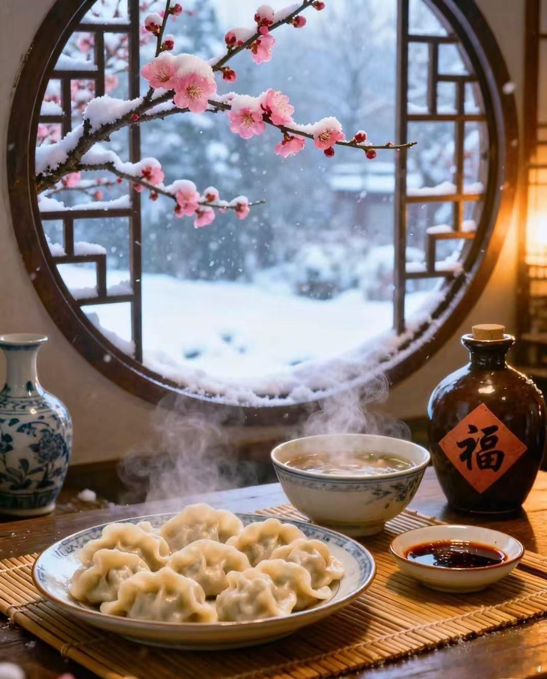 饺子一吃团圆味就有了冬天的幸福是一碗饺子给的 冬至的饺子必须全家一起包，白菜猪肉