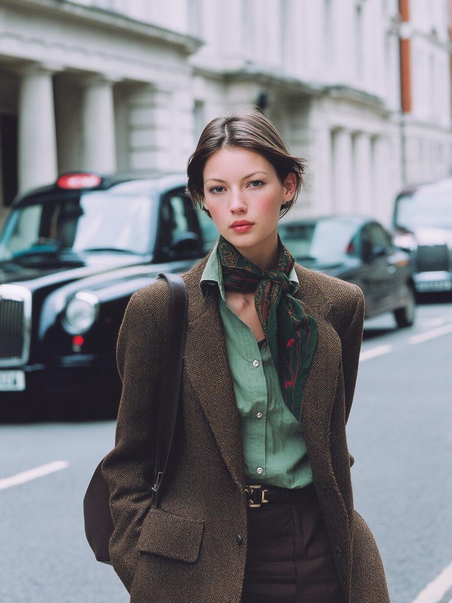 英伦下的职场可露丽

百搭棕色遇上粉、绿、黄、蓝四种亮色，其灵感源自法国经典甜品