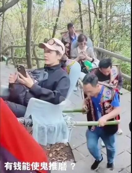 爬峨眉山的时候，遇到抬滑竿的师傅，一看，心里梗个坨子。

再累，我是不会让人抬着