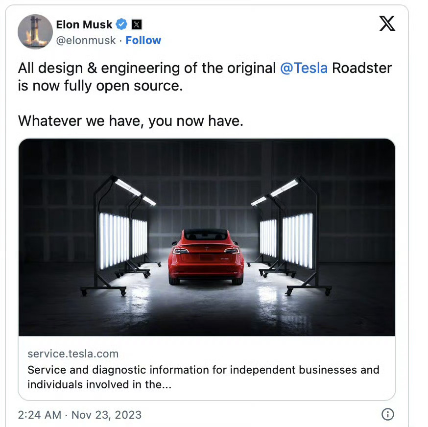 马斯克宣布开源ModelS和ModelX特斯拉官宣给停产的Model S、Mod