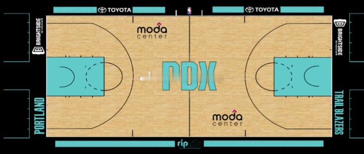 2K14   开拓者队城市版球场地板（虚构版） 2025-26 PDX BLAZ