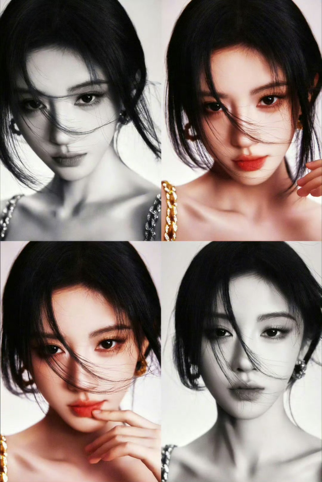 鞠婧祎鎏金玫瑰长裙九敏！鞠婧祎这条元宵鎏金玫瑰长裙直接美到封神！灯光一打氛围感拉