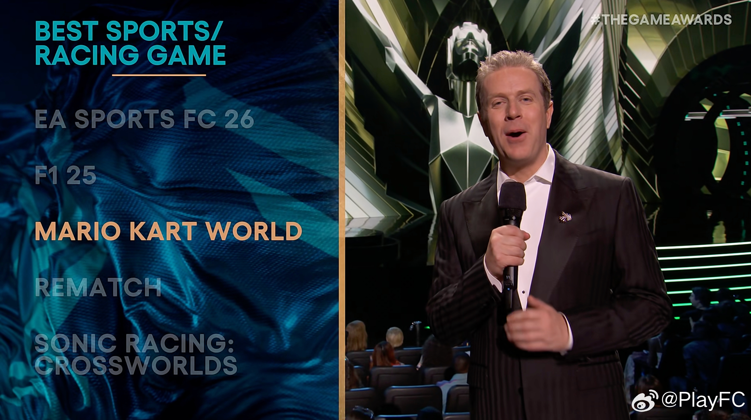 EA SPORTS FC 26获得TGA最佳体育竞速游戏提名。FC26