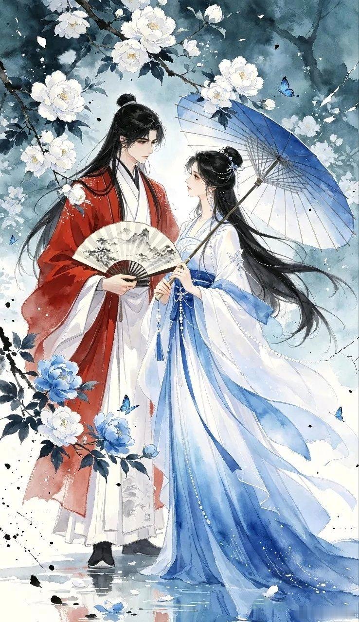 精致甜蜜古风情侣头像/壁纸套图 