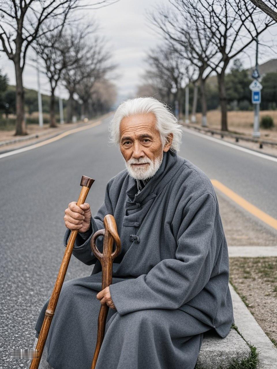 什么是至纯的爱
节将至，江苏盐城民警在344国道巡逻时发现，一位白发老人独自坐在